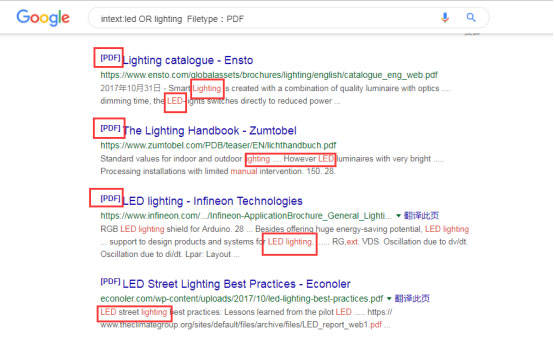 intext:led OR lighting  Filetype：PDF